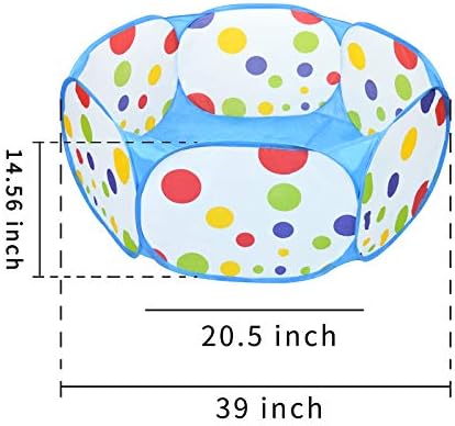 WishLotus Small Animal Playpen, Portable Outdoor Pet Exercise Fence Pop-Up Metal Wire Yard Fences, Foldable Pet Tent Play Pen for Guinea Pig, Hamster, Chinchillas and Hedgehogs, Rabbits (Blue)