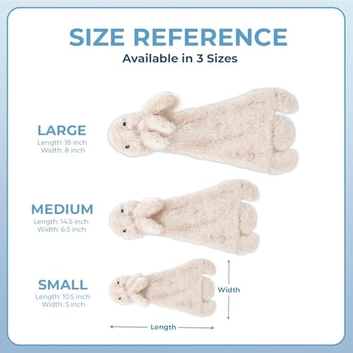 Best Pet Supplies 2-in-1 Stuffless Squeaky Dog Toy - Hare, Large