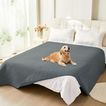 hyha Waterproof Reversible Dog Blanket, Pet Blanket for Sofa Couch