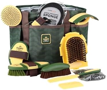 11-Piece Horse Grooming Kit with Waterproof Tote Pasture Glow