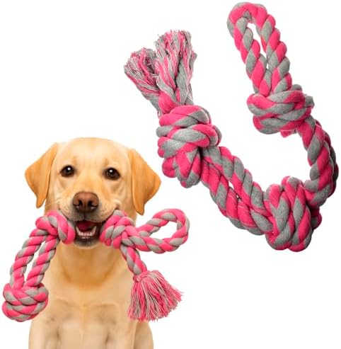 Pets&Goods Rope Chew Toy for Large & Medium Dogs – Heavy-Duty Cotton Tug Toy for Chewing, Fetch & Dental Health – Durable, Washable, Eco-Friendly