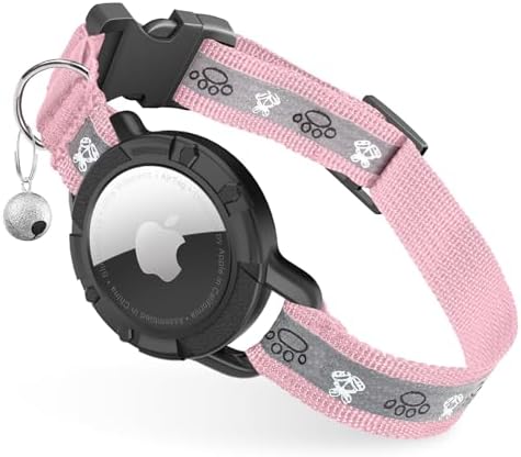 Reflective AirTag Cat Collar, Integrated Cat Collar with Air Tag Holder