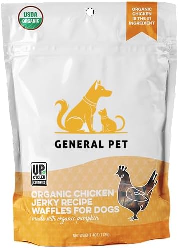 Organic Dog Treats, Sweet Potato, Chicken Flavor, 4 Ounces, USDA Organic, Made in USA, for All Breeds and Ages, Training