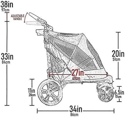Pet Gear No-Zip Excursion Pet Stroller, Graphite