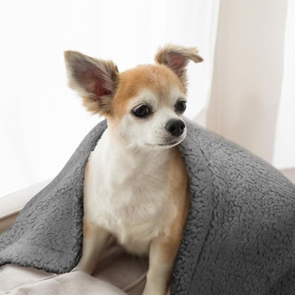 furrybaby Pet Blanket, Soft Warm Sherpa Fleece Bed Blanket for Small Pets