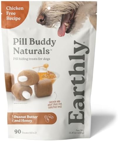 Presidio Earthly Pill Buddy Naturals - Honey Recipe Pill Hiding Treats for Dogs - Make A Perfect Pill Concealing Pocket Or Pouch for Any Size Medication - 90 Servings