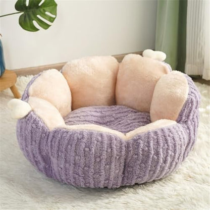 LYFJMUS Cactus Cat Beds for Indoor Cute Cactus Fluffy Puppy Bed Squishmall Pet Bed with Removable & Washable Cushion Pillow Cat House Bed Warm Sleeping Bed for Cats Small Dogs