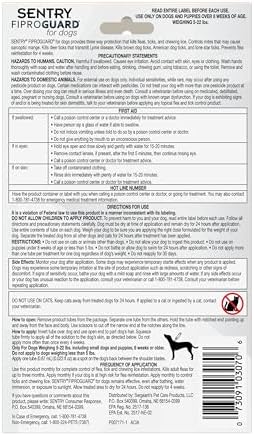 SENTRY PET CARE Fiproguard Flea & Tick Squeeze-On for Dogs Upto 22 lbs, 6-PACK