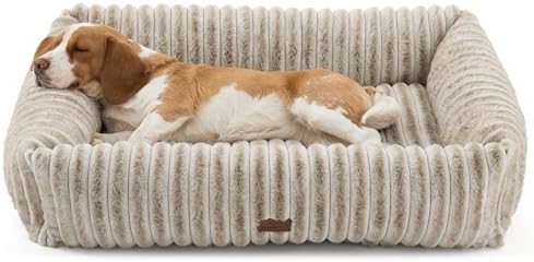 Bedsure ComfyFleece™ Cute Dog Beds Large Sized Dog Washable，36in Amphora