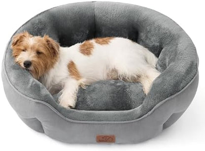 Bedsure Medium Dog Bed Washable,Large Cat Beds for Indoor Cats,28in Grey