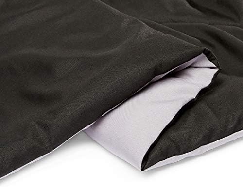 Amazon Basics Comforter Blanket, Reversible, Lightweight Microfiber, Machine Washable, All Season, Full/Queen, Black/Grey