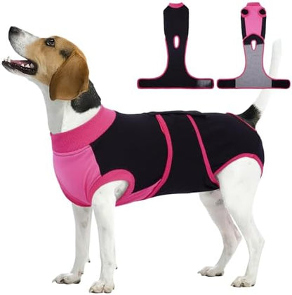 Kuoser Dog Recovery Suit, Female Male Spay Neuter Surgery Suit, Black, M