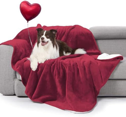 gogobunny Waterproof Blanket for Bed Couch, Sherpa Fleece Throw, 50x60
