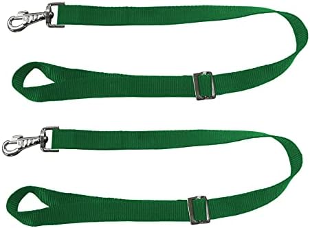 Adjustable Pair of Nylon Replacement Straps for Slow Feed Hay Bags (Hunter Green)