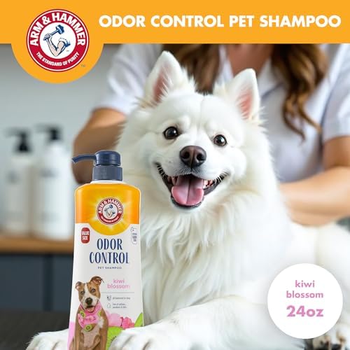 Arm & Hammer Odor Control Dog Shampoo, Value Size with Pump, 24 Fl Oz