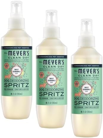 MRS. MEYER'S Clean Day Dog Deodorizing Spray, Sweet Chamomile Scent, 8oz (Pack of 3)