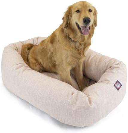 Majestic Pet Bagel Calming Dog Bed, 24 Inch Small, Round, Washable, Pink