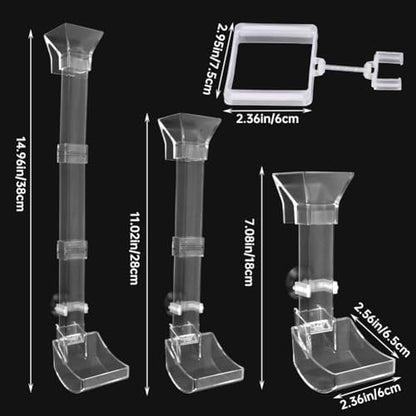 Shrimp Feeding Tube and Dish Set,Aquarium Fish Feeder Tube Kit,Clear Shrimp Feeder Fish Tank Feeding Supplies with Feeding Ring Cleaning Brush for Fish Tank Aquarium Feeding Dish