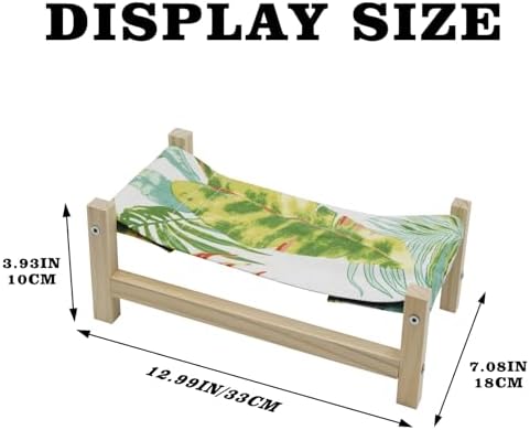 Bearded Dragon Bed, Wooden Reptile Sleeping Hammock, Bearded Dragon Tank Accessories, Habitat Accessories for Leopard Gecko Snake Lizard or Other Small Animal, Large