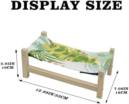 Bearded Dragon Bed, Wooden Reptile Sleeping Hammock, Bearded Dragon Tank Accessories, Habitat Accessories for Leopard Gecko Snake Lizard or Other Small Animal, Large