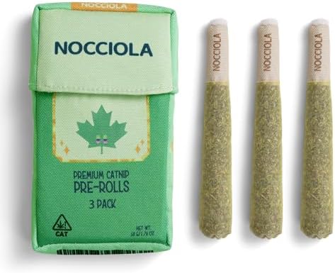 Nocciola 3 Pack Catnip Toys for Cats, Funny Cat Toys Filled with 100% Pure Organic Catnip, Safe Kitten Teething Chew and Kicker Toys, Stress Relieving Fun for Indoor Cats