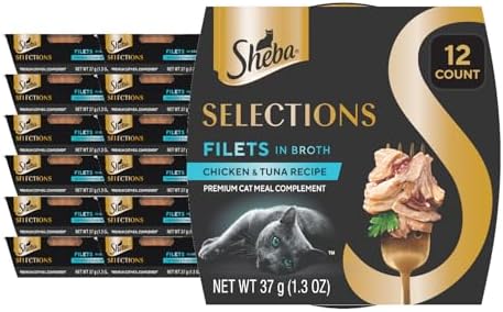 Sheba Selections Wet Cat Food Complement, Chicken & Tuna, 1.3 oz, 12 ct