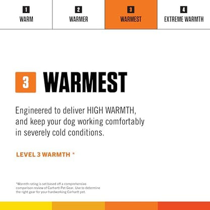 Carhartt Firm Duck Insulated Dog Chore Coat Hunter Orange/Brass L