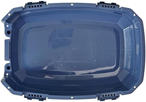 Amazon Basics 2-Door Top-Load Hard-Sided Pet Travel Carrier for Cats and Small Dogs, 19" L x 12.6" W x 10" H, Gray & Blue