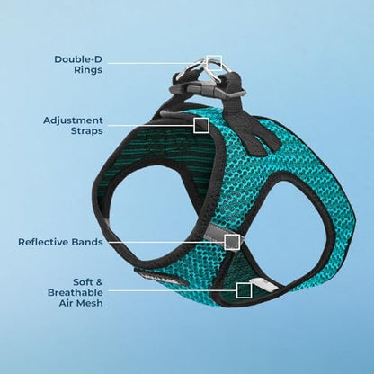 Voyager Step-in Air Dog Vest Harness - Turquoise 2-Tone, Large