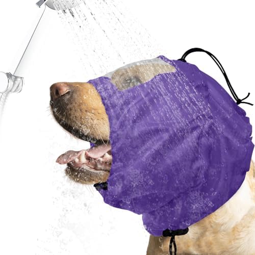 Nanaki Adjustable Shower Caps for Dogs Ears Dog Ear Covers for Bath, Shower Cap Reusable Waterproof Ear Covers for Dogs, Dog Ear Protection for Bath Dog Bath Ear Protection Bathing Grooming Swimming