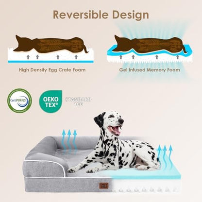 EHEYCIGA Orthopedic Small Dog Bed, Waterproof Memory Foam Washable Pet Beds