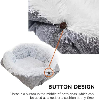 FAMILY'S BACKYARD Cat Bed for Indoor Cats,Foldable, Dual-Style Warm Pet Bed, Suitable for Individual Cats and Small Dogs.Dog beds for Small Dogs，Size:27.56 * 23.62 * 1.18inch.