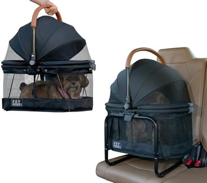 Pet Gear No-Zip View 360 Pet Carrier & Car Seat, 20", Onyx
