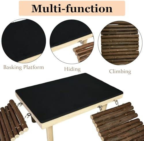 Bearded Dragon Basking Platform Climbing Tank Accessories Reptile Hideout
