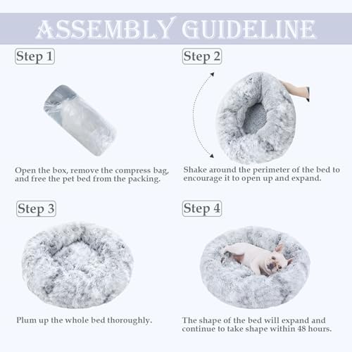 Washable Calming Dog & Cat Bed for Ultra Large Small Medium Size Pet