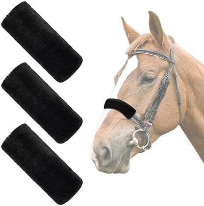 Fleece Halter Covers for Horses, Artificial Rabbit Fur Soft Padded