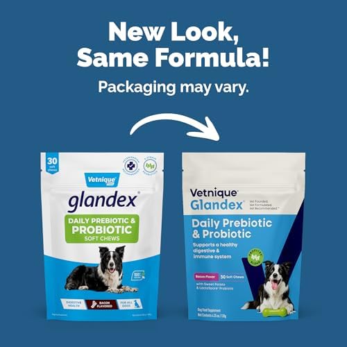 Vetnique Glandex Probiotics for Dogs Chews 30ct, Prebiotics & Enzymes