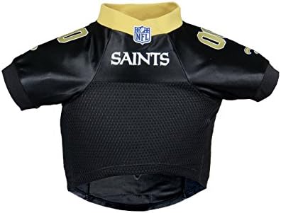 Littlearth NFL New Orleans Saints Premium Pet Jersey, Team Color, Small