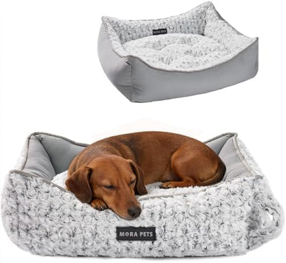 Reversible Dog Bed for Medium Size Dogs Large Cat Bed Washable 30x24x8 in