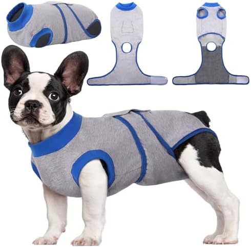 Kuoser Recovery Suit for Dogs Cats, Soft Dog Surgery Suit Female Male Spay