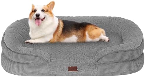 Dwanton Orthopedic Waterproof Medium Dog Bed Sofa, Gel Memory Foam, 36"