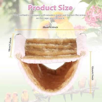 BWOGUE Bird Nest Bed Hanging Hammock, Parakeet Bed for Cage, Cockatiel Bed