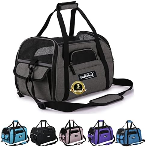 EliteField Soft-Sided Pet Carrier for Cats & Small Dogs (3-Year Warranty)