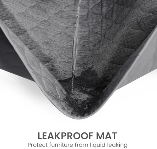 Cozy Bliss Deluxe Leakproof Cooling Blanket for Dogs Q-Max 0.5, Sofa Topper & Couch Protector for Pet, Soft & Durable Washable Pet Cooling Mat for Hot Weather, Charcoal Grey, 30"x70"