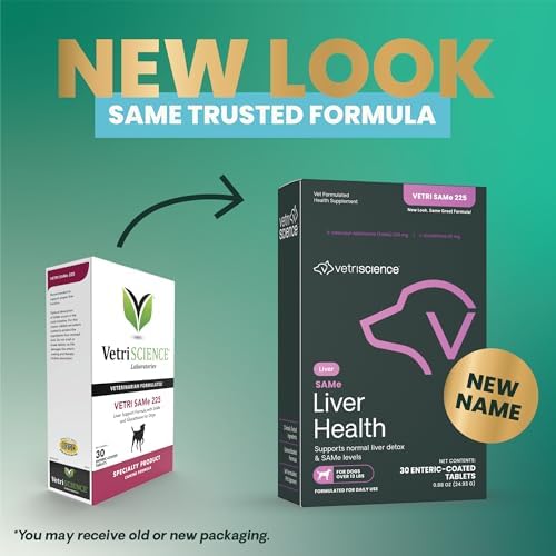 VetriScience Same Liver Health Tablets for Medium and Large Dogs, 30 Count