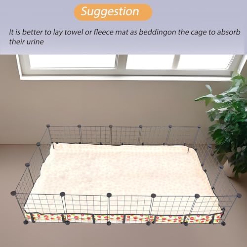 Guinea Pig Cage Liner，Washable Waterproof Oxford Cloth Cage Liners for Small Animals,Hamster Chinchilla Hedgehog Rabbit and Other Small Animals Not Include Cage(36x60 inches)