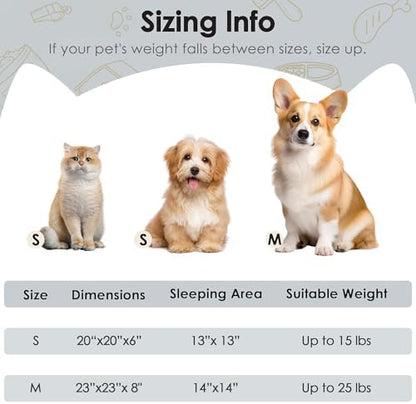 Dog Beds Large Sized Dog and Cats, 32in Pet Beds for Large Pet (Light Grey)