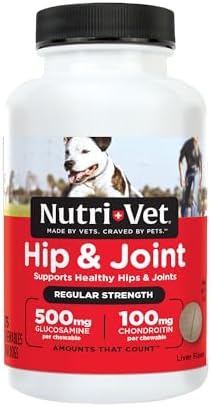 Nutri-Vet Hip & Joint Dog Supplement, 500mg Glucosamine, 75 Count