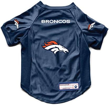 Littlearth NFL Denver Broncos Stretch Pet Jersey, Team Color, Large