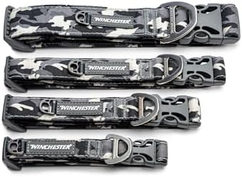 Winchester Printed Designer Dog Collar, Camo, Black, XL